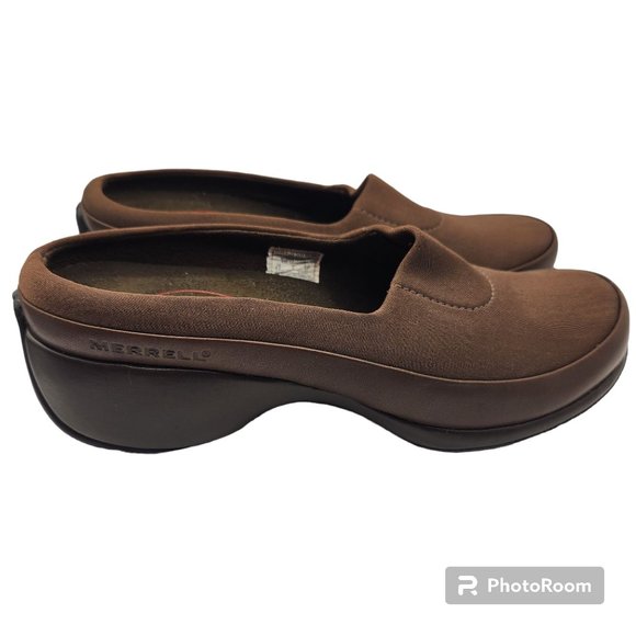 Women's Merrell Spire Slide Dark Brown Size 6.5 Q Form Air Cushion Heel EUC - Picture 9 of 10